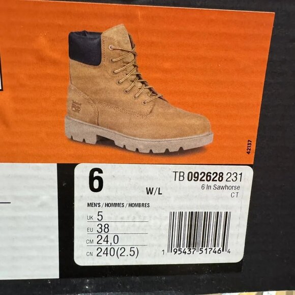 Timberland Pro Mens Sawhorse Comp Toe Work Boot Size 6W main image 4